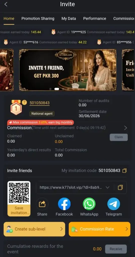 Refferal and Earn